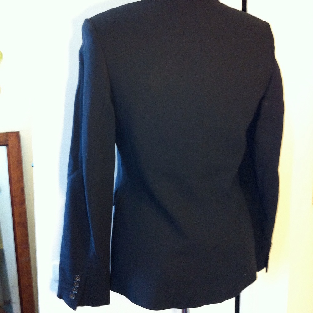 Br Black Wool 3 Button Single Breasted Blazer 6 - image 4